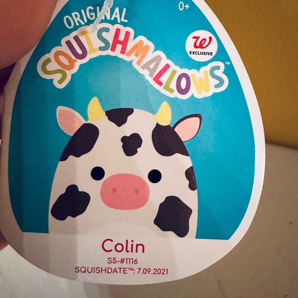 Nwt 5" Colin the Cow  Squishmallow USA Walgreens Exclusive - Picture 2 of 4